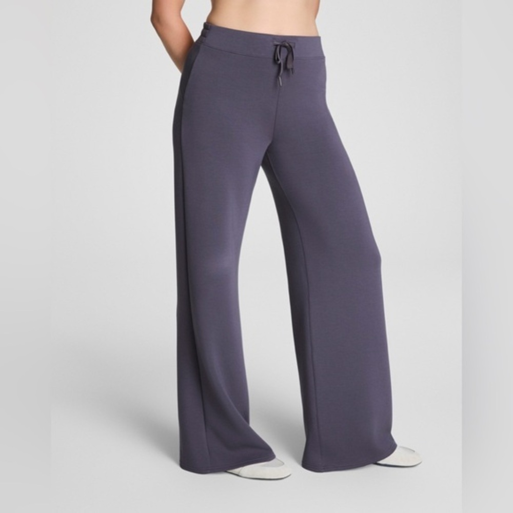 SPANX Women's Deep Purple Wide-Leg Pants